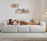 Modular L-Shaped Polyester Sectional Sofa With Deep Seat - Sleep Galleria