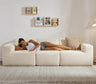 Modular L-Shaped Polyester Sectional Sofa With Deep Seat - Sleep Galleria