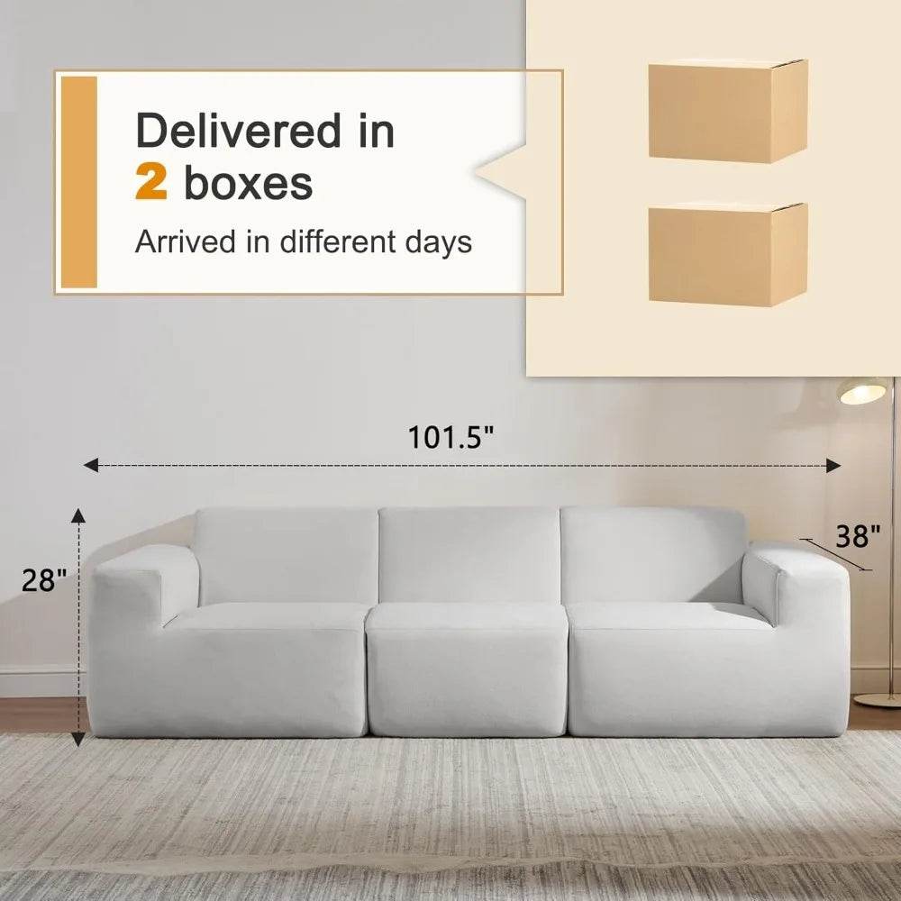 Modular L-Shaped Polyester Sectional Sofa With Deep Seat - Sleep Galleria