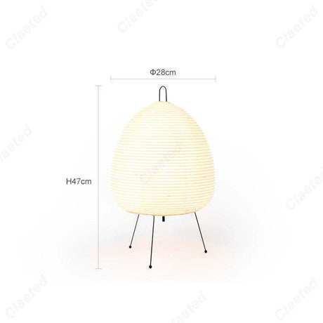 Japanese Rice Paper Tripod Led Table Lamp - Claeted - Sleep Galleria