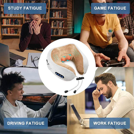 Wireless Neck Massage Pillow With Heat Vibrater - Cloud Prime - Sleep Galleria