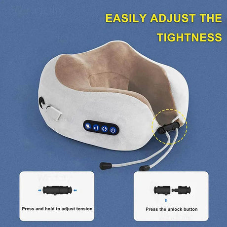 Wireless Neck Massage Pillow With Heat Vibrater - Cloud Prime - Sleep Galleria