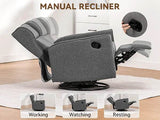 Swivel Rocking Recliner Manual Chair - Sleep Galleria