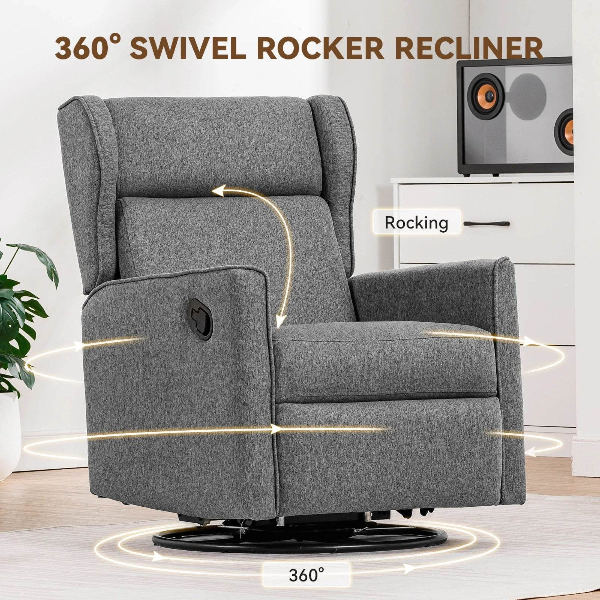 Swivel Rocking Recliner Manual Chair - Sleep Galleria