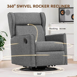 Swivel Rocking Recliner Manual Chair - Sleep Galleria
