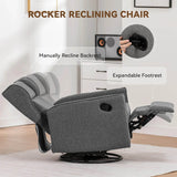 Swivel Rocking Recliner Manual Chair - Sleep Galleria