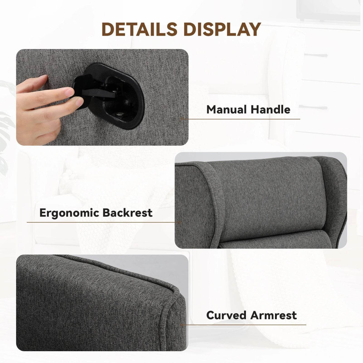 Swivel Rocking Recliner Manual Chair - Sleep Galleria