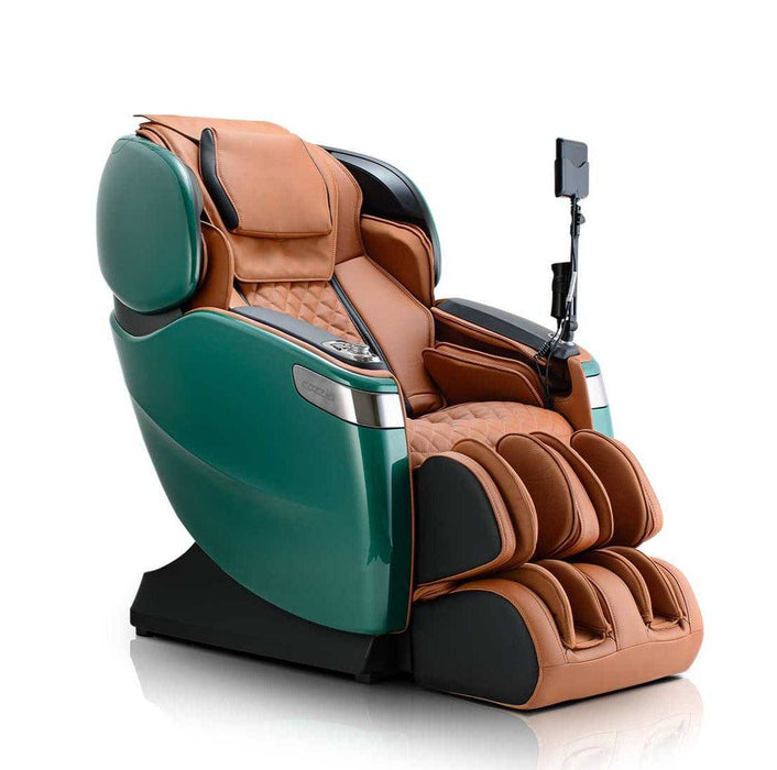 Cozzia Massage Chairs Emerald Green & Cappuccino Cozzia CZ-716 Qi XE Pro