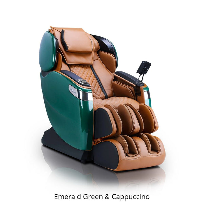 Cozzia Massage Chairs Emerald Green & Cappuccino Cozzia Qi XE CZ-715 4D Massage Chair