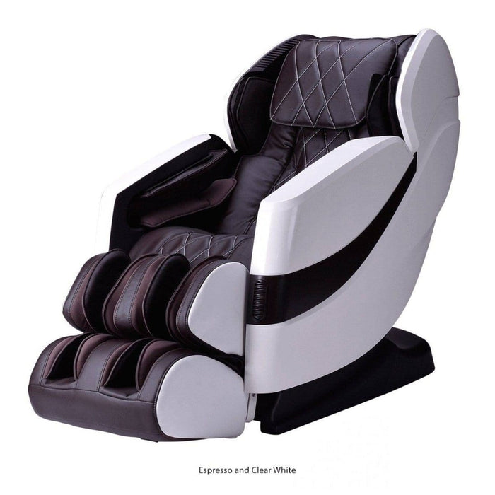 Cozzia Massage Chairs Espresso and Clear White CZ-357 | 2D Human-like L-Track Air Massage Chair