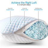Virtu Temperature Regulating Reversible Cooling Body Pillow for Adult, Adjustable Memory Foam Long Body Pillows for Bed, 20" X 54"