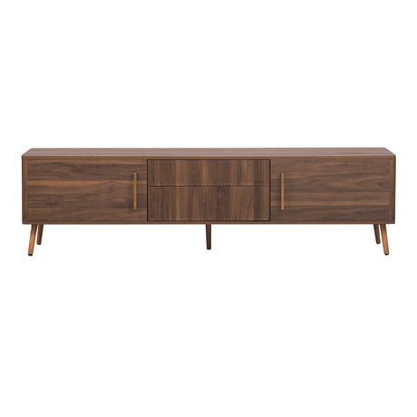 Mid Century Modern Walnut Wood TV Stand With Storage - Sleep Galleria