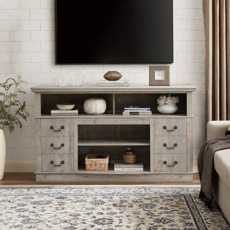 Farmhouse Rustic TV Media Stand With Storage - Sleep Galleria
