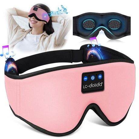 Bluetooth Sleep Eye Mask with Ultra-Thin Stereo Headphones Wireless Sleep Mask for Deep Sleep, Meditation, Travel & Insomnia Relief