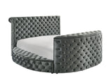 Queen Storage Bed With Electric Fireplace And TV Lift