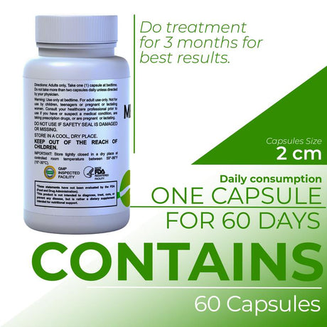 MELATONIN - Melatonin 3 Mg 60 Cap - Sleep Supplement - Dietary Supplement Restful Sleep - Deep Sleep - Relaxation - Focus Factor - Hallusa Natural