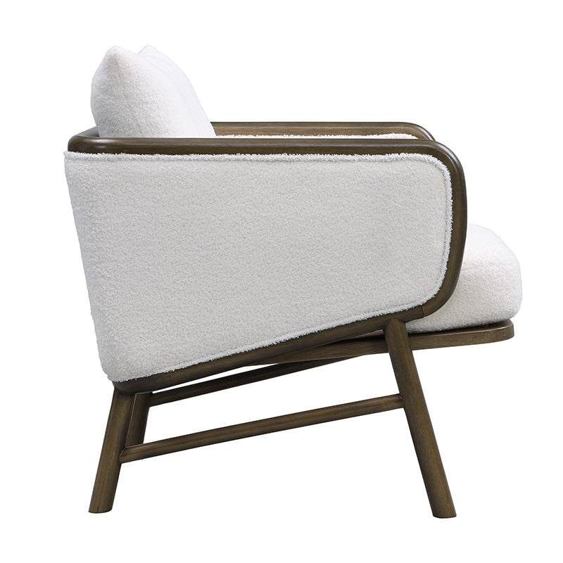 Set of 2 Sherpa Fabric Upholstered Accent Chairs - Sleep Galleria