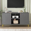 Modern Gray MDF TV Stand With Adjustable Shelf - Sleep Galleria