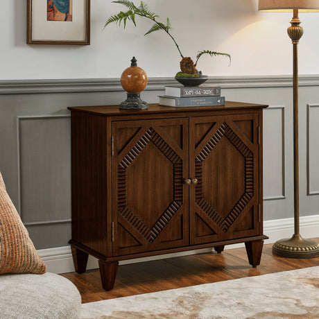 Mid Century Modern Walnut Storage Sideboard Cabinet - Sleep Galleria