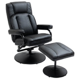 Manual Swivel Recliner Chair With Ottoman Footrest