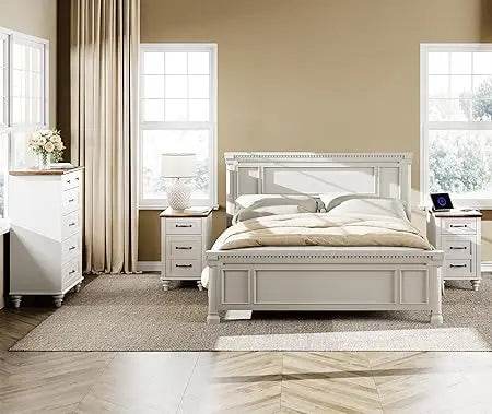 3 Piece Mid Century Dresser And Nightstand Set - Sleep Galleria