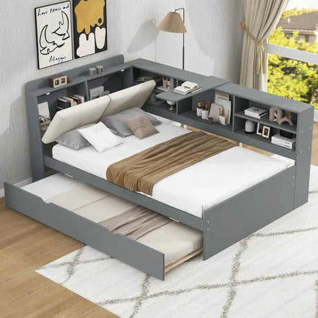 Modern Pine Wood Full Storage Bed Frame With Drawers - Sleep Galleria
