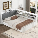 Modern Pine Wood Full Storage Bed Frame With Drawers - Sleep Galleria
