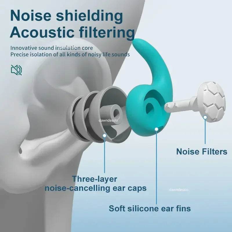 Noise Reduction Waterproof Nano Silica Gel Earplugs - dawndesslo - Sleep Galleria
