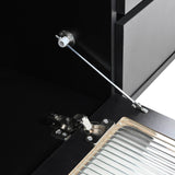 Modern Black TV Stand With LED Light And Storage - Sleep Galleria