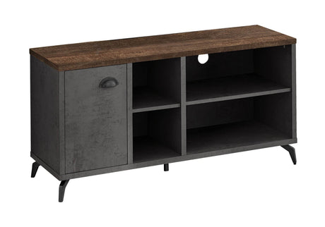 Industrial 48-Inch Grey Brown Media Console Cabinet - Sleep Galleria