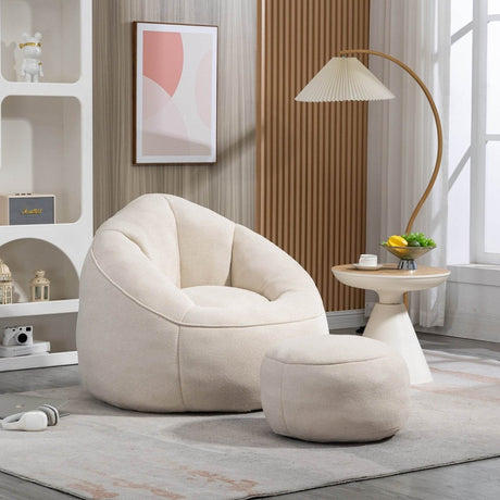 Microfiber Foam Filled Bedding Bean Bag Chair - Calmora - Sleep Galleria