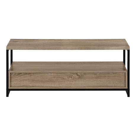 48-Inch Modern Taupe Wood Look TV Stand Console - Sleep Galleria