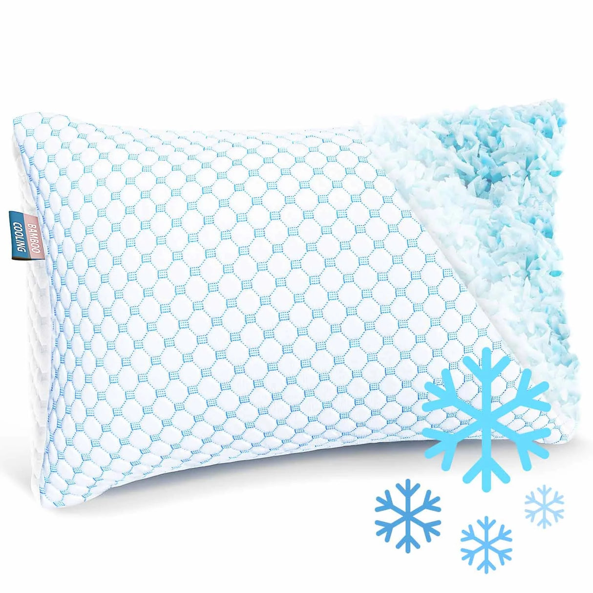 Virtu Temperature Regulating Reversible Cooling Body Pillow for Adult, Adjustable Memory Foam Long Body Pillows for Bed, 20" X 54"