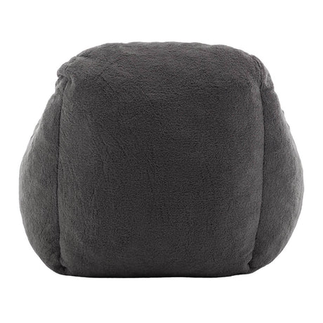 Dark Gray Teddy Foam Bean Bag Chair - Calmora - Sleep Galleria