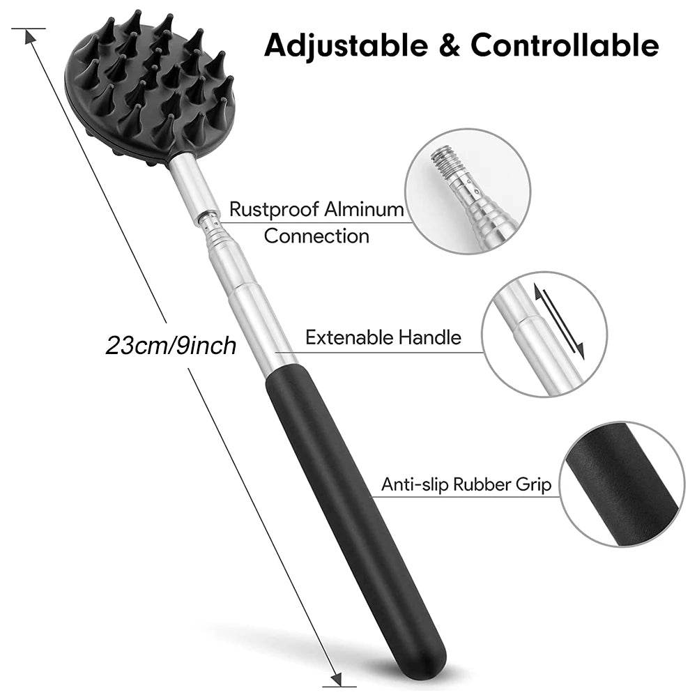 3 - Piece Stainless Steel Telescopic Back Scratcher Set - DEDOMON - Sleep Galleria