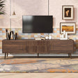 Mid Century Modern Walnut Wood TV Stand With Storage - Sleep Galleria