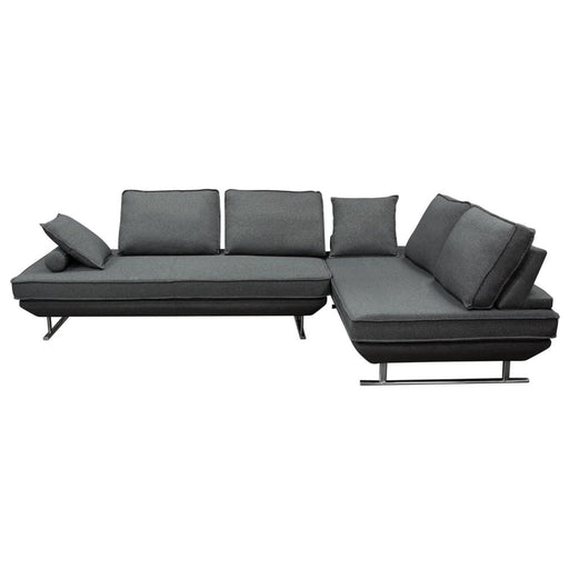 DIAMOND BAR OUTDOORS, INC. Furniture > Home Furniture-Living Room Furniture-Seating Furniture-Guest Chairs & Sofas-Sofas & Loveseats Sets Dolce 2PC Lounge Seating Platforms with Moveable Backrest Supports by Diamond Sofa - Grey Fabric