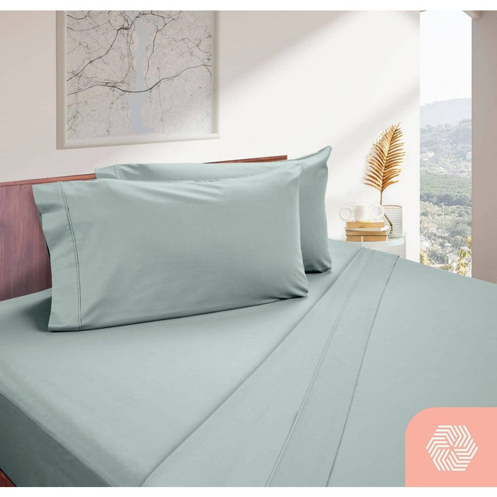 DreamFit Pillow Case Green / Standard DreamComfort 100% Long Staple Cotton Pillow Case Set