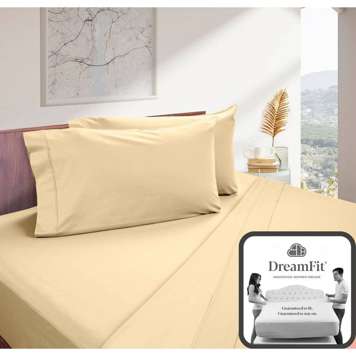 DreamFit Sheet Set Ivory / Twin DreamComfort 100% Long Staple Cotton Sheet Set