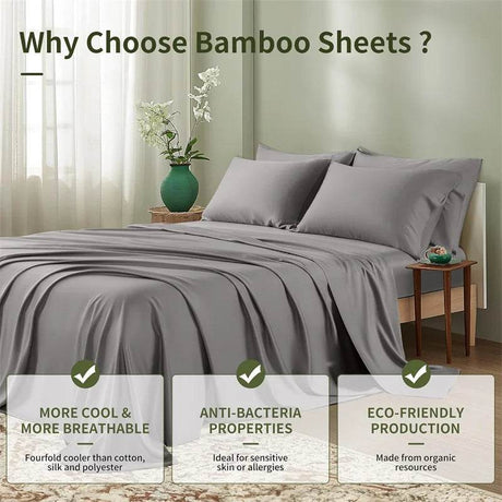 Luxury 100 Percent Bamboo Breathable Bed Sheets Set - Dreamreal - Sleep Galleria