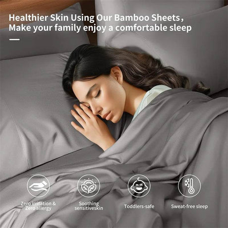 Luxury 100 Percent Bamboo Breathable Bed Sheets Set - Dreamreal - Sleep Galleria