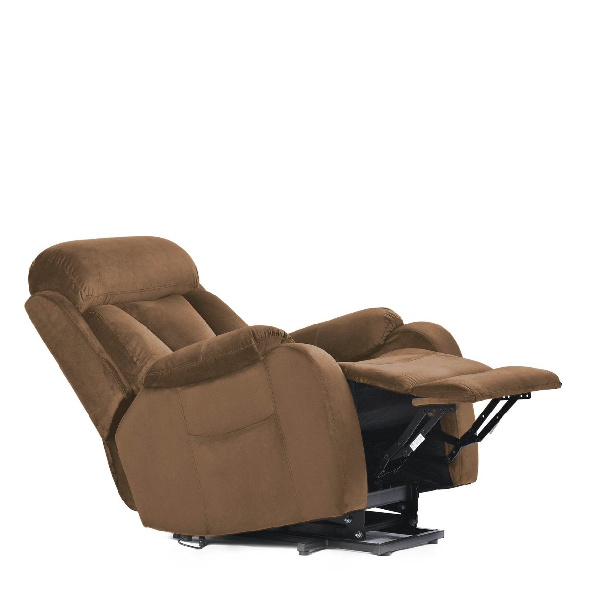 Brown Cashmere Fabric Power Lift Chair Recliner - Dreams Private Label - Sleep Galleria
