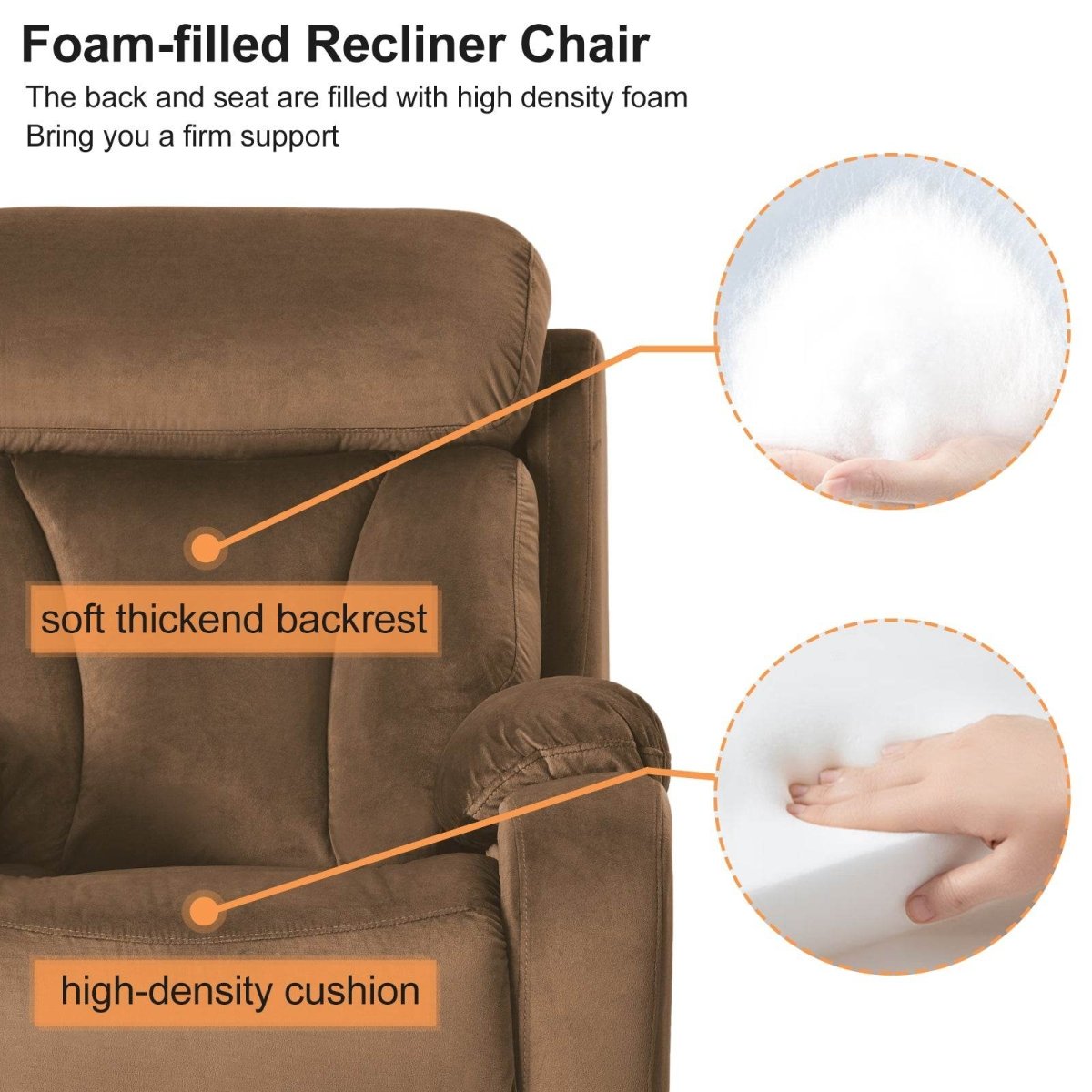 Brown Cashmere Fabric Power Lift Chair Recliner - Dreams Private Label - Sleep Galleria