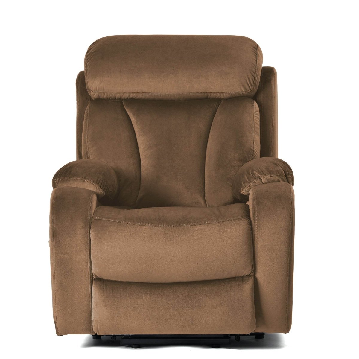Brown Cashmere Fabric Power Lift Chair Recliner - Dreams Private Label - Sleep Galleria