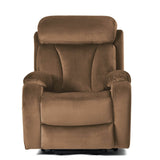 Brown Cashmere Fabric Power Lift Chair Recliner - Dreams Private Label - Sleep Galleria
