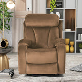 Brown Cashmere Fabric Power Lift Chair Recliner - Dreams Private Label - Sleep Galleria