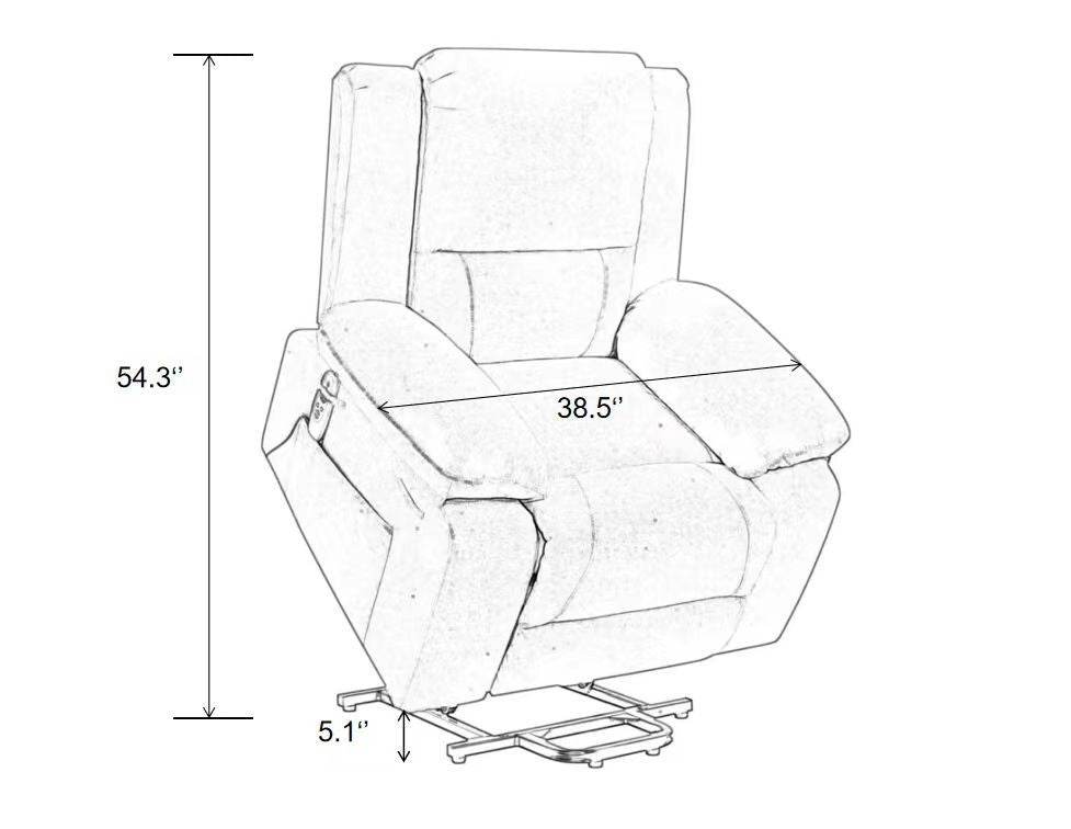 Electric Power Recliner Chair With Massage Beige - Sleep Galleria