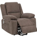 Electric Power Recliner Chair With Massage Brown - Sleep Galleria