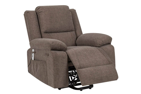 Electric Power Recliner Chair With Massage Brown - Sleep Galleria
