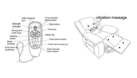 Electric Power Recliner Chair With Massage Brown - Sleep Galleria